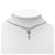 Collana con pendente Cube in ottone e strass Chanel CC Argento  - vista 6