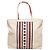 Borsa Tote Tory Burch in pelle bianca ricamata e decorata Bianco Rosso Blu