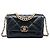 Borsa Chanel 19 in agnello nero, misura Medium
