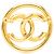 Spilla rotonda Chanel CC placcata oro D'oro - vista 2