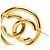 Spilla rotonda Chanel CC placcata oro D'oro - vista 4