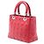 Borsa Lady Dior in agnello cannage rosso, misura Medium - vista 2