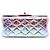 Mini Borsa a Spalla Reissue 2.55 Single Flap 224 in Capra Trapuntata Stropicciata Multi Chanel Rainbow Multicolore - vista 3