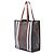 Tote verticale a righe in E-Canvas con monogramma TB Burberry marrone - vista 2