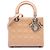 Borsa Lady Dior in vernice cannage marrone, misura Medium