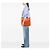 Borsa Tote Convertible Aperta Prada Vitello Daino Arancione - vista 8
