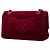 Borsa a tracolla Chanel Medium Classic Velvet Double Flap rossa Rosso - vista 2