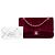 Borsa a tracolla Chanel Medium Classic Velvet Double Flap rossa Rosso - vista 6