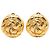 Orecchini a clip rotondi Chanel CC placcati oro D'oro