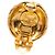Orecchini a clip rotondi Chanel CC placcati oro D'oro - vista 3