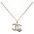 Collana con pendente Camellia Chanel CC placcato oro D'oro - vista 2
