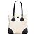 Tote in tela Canapa con bordi in Vitello marrone Prada