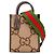 Borsa satchel Gucci Mini Jumbo GG Canvas Web marrone