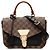 Borsa Beaumarchais in Damier Ebene marrone Louis Vuitton