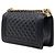 Borsa a tracolla Chanel Old Medium Boy Flap in agnello trapuntato nero - vista 2