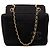 Borsa a Spalla Chanel Jersey CC Chocolate Bar Nera Nero