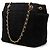Borsa a Spalla Chanel Jersey CC Chocolate Bar Nera Nero - vista 2