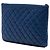 Clutch Boy O Case in agnello trapuntato blu Chanel Medium - vista 2