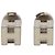 Hermès Cage D H Ohrstecker aus Silber, palladiert und emailliert