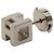 Hermès Cage D H Ohrstecker aus Silber, palladiert und emailliert - Ansicht 4