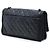 Chanel CC So Black Schultertasche aus gestepptem Lammleder und Grosgrain in Schwarz - Ansicht 2