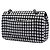 Borsa a tracolla Chanel Medium Classic Ribbon and Tweed Logo Double Flap nera Nero - vista 2