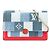 Borsa a tracolla portafoglio con catena Louis Vuitton Monogram Denim Patchwork Fiore blu