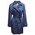 Autre Marque Gabardina de doble botonadura Navy Cinzia Rocca Talla US 14 Azul