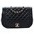 Borsa a tracolla Chanel Quilted Lambskin Braided Saddle Flap nera Nero