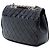 Borsa a tracolla Chanel Quilted Lambskin Braided Saddle Flap nera Nero - vista 2