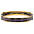 Purple Hermès Narrow Horse Horseshoe Cloisonne Enamel Bangle 62 Costume Bracelet  - view 1