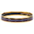 Purple Hermès Narrow Horse Horseshoe Cloisonne Enamel Bangle 62 Costume Bracelet  - view 2