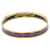 Purple Hermès Narrow Horse Horseshoe Cloisonne Enamel Bangle 62 Costume Bracelet  - view 5