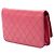 Wallet On Chain Portafoglio con catena e borsa a tracolla Chanel CC in agnello rosa con cuciture wild - vista 2