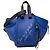 LOEWE Small Bicolor Calfskin Can't Take It Hammock Umhängetasche Blau