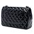Borsa a tracolla Chanel Jumbo Classic Patent Double Flap nera Nero - vista 2