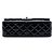 Borsa a tracolla Chanel Jumbo Classic Patent Double Flap nera Nero - vista 3