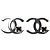 Chanel Silberne CC Strass-Steckohrringe versilbert