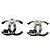 Chanel Silberne CC Strass-Steckohrringe versilbert - Ansicht 2