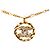 Collana con pendente in strass placcato oro Gold Chanel CC D'oro - vista 2