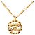 Collana con pendente in strass placcato oro Gold Chanel CC D'oro - vista 3