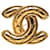Spilla Chanel CC trapuntata placcata oro D'oro  - vista 1