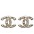 Chanel CC Ohrringe vergoldet mit Strass und Kunstperlen, Stecker Golden