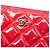 Clutch Chanel Small Red Quilted Patent O Case Rosso - vista 5