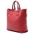 Borsa shopper Prada Vitello Daino rossa con zip laterale Rosso - vista 2