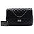 Borsa a tracolla Chanel Reissue 2.55 Chain Flap in agnello trapuntato iridescente nero - vista 7