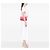 Borsa a tracolla Chanel Medium Classic Jersey Double Flap Rosa - vista 5