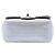 Borsa a tracolla Chanel Mini Square Classic Chevron Caviar argento - vista 3