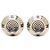 Orecchini a clip Chanel CC Target Round in ottone argentato Argento