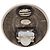 Orecchini a clip Chanel CC Target Round in ottone argentato Argento - vista 3
